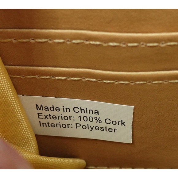 Cork Wristlet Wallet Medium Moroccan Print Vegan Purse Boho Chic - Picture 9 of 9